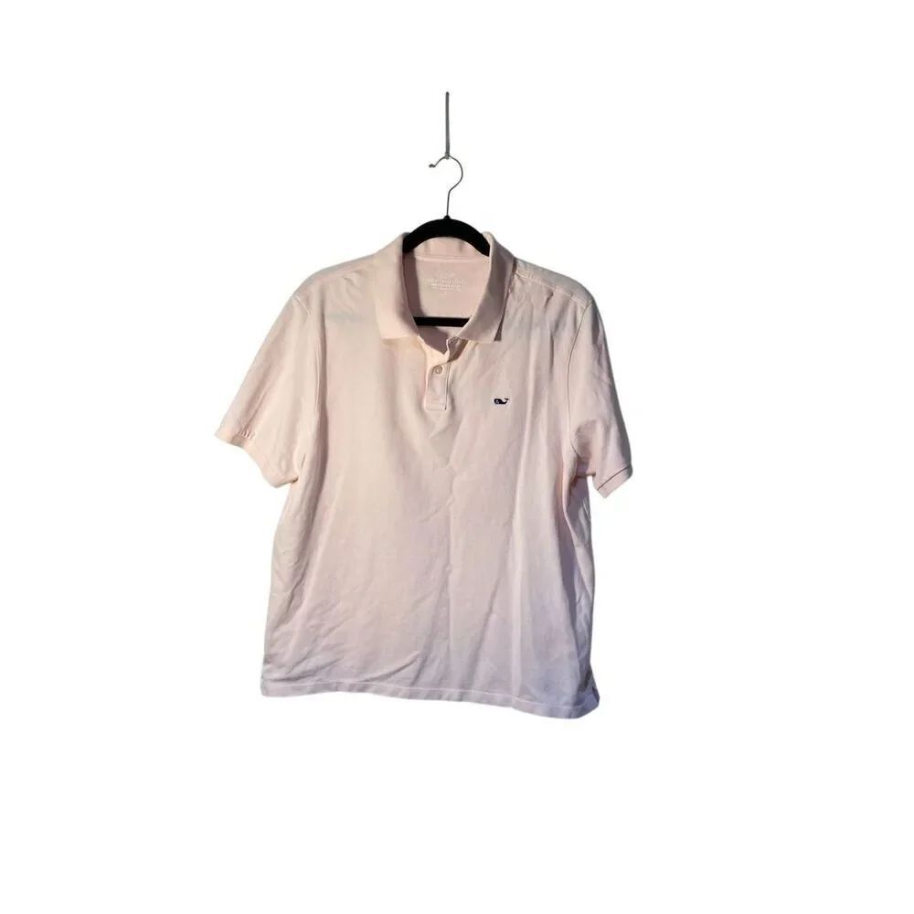 Vineyard vines men’s pink, short sleeve polo shirt, large